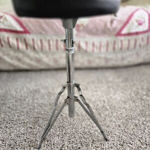 Toyee Black and Silver Adjustable Stool